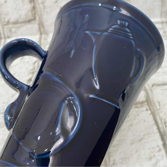 Retired 1986 FIESTA Homer Laughlin Cobalt Blue Capuccino Pedestal Mug - Picture 13 of 14